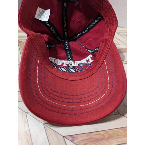 Tractor Supply Company Hat Adult Size Red Adjustable Strap Back Baseball Cap - Picture 9 of 9